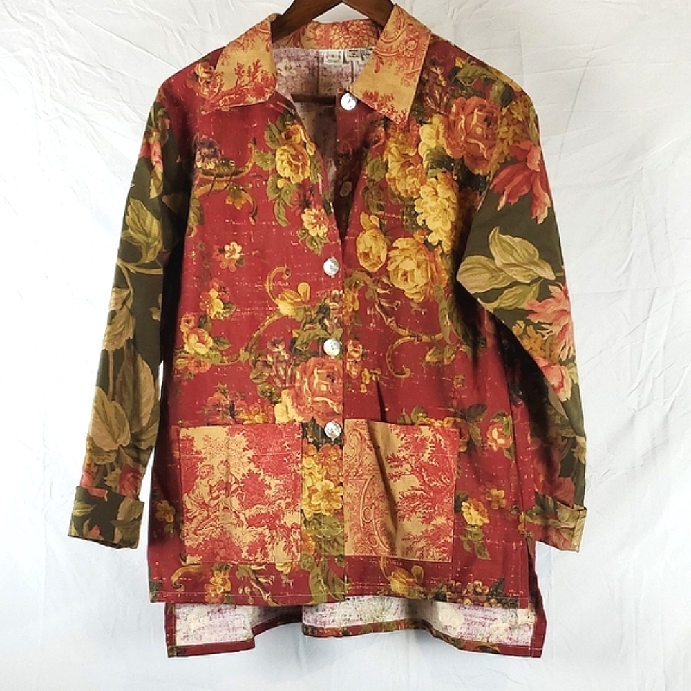 Vintage Floral Tapestry Cotton Jacket